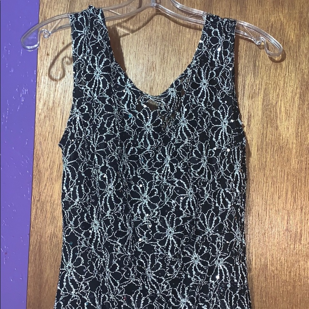 Black and Silver flower dress!